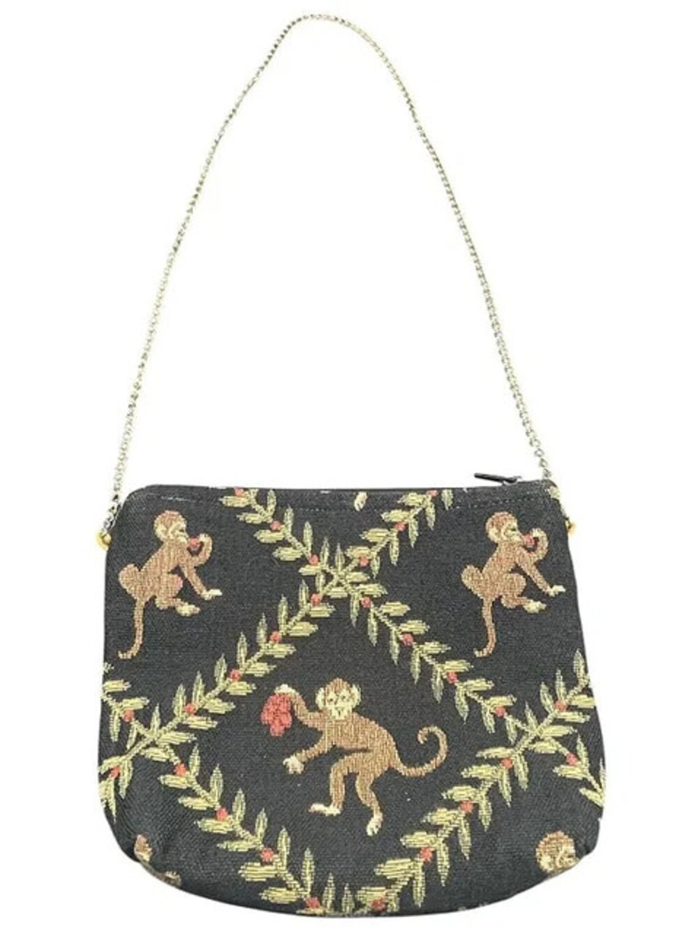 Vintage Monkey Tapestry Evening Bag Doodle Bags Florida Chain Strap Novelty Purs